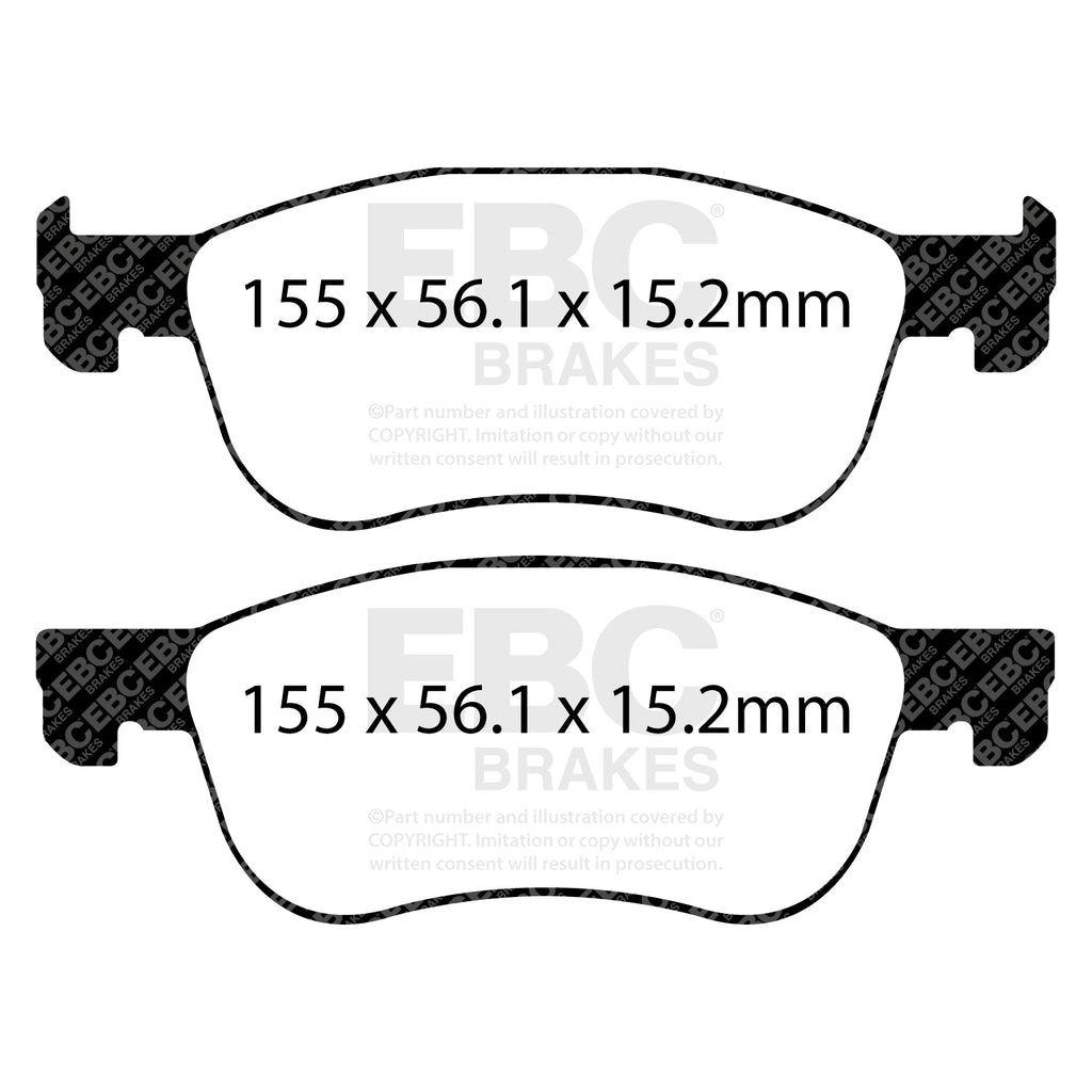 Pastiglie freni EBC RP-1 da pista anteriori per Ford Fiesta Mk8 ST