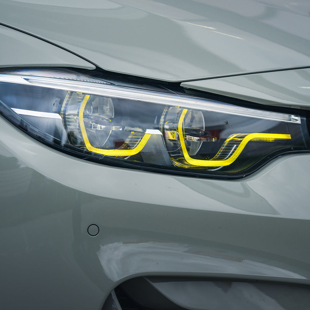Moduli LED DRL Gialli SK-Import per Fari BMW M3 F80 M4 F82 F83 LCI - foto 2