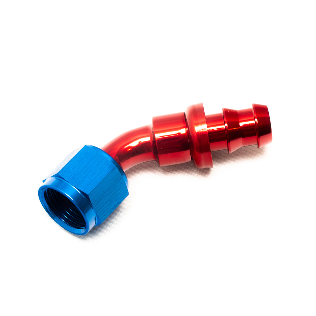 Raccordo Push-On Dash blu e rosso — Dash 8 / 45°