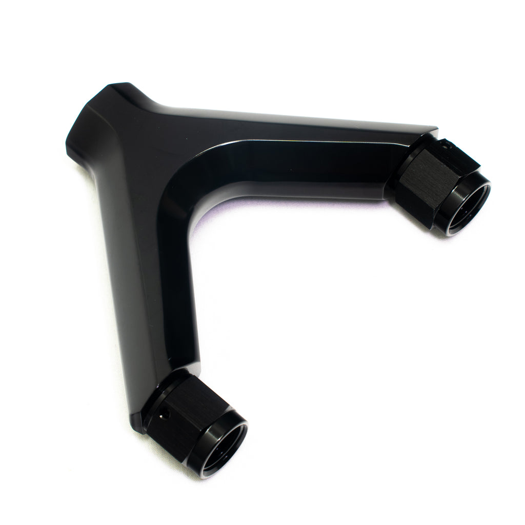 Adattatore a Y per doppia pompa carburante — 86 mm — Dash 6 e 8