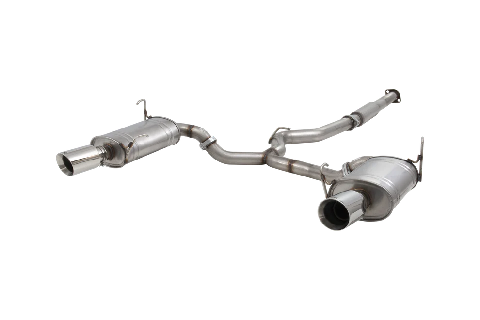 Sistema di scarico cat-back XFORCE 3 silenziatori ovali acciaio inox 4