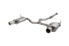 Sistema di scarico cat-back XFORCE 3 silenziatori ovali acciaio inox 4