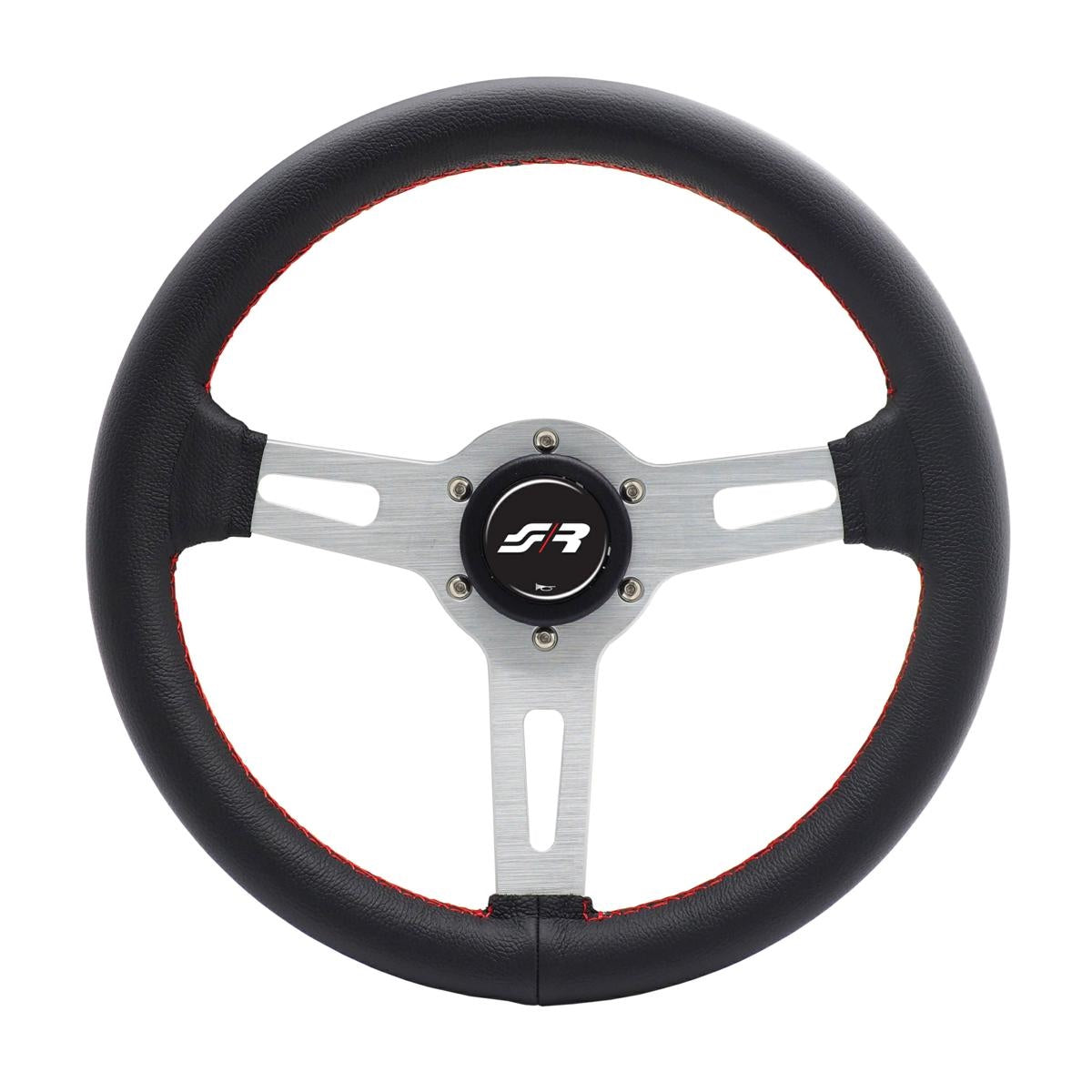 Volante Sportivo UniversaleEpoca nero cucitura rossa