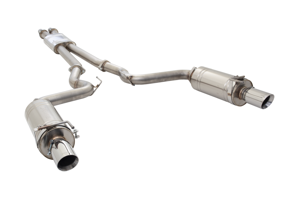 Sistema di scarico cat-back XFORCE 3 silenziatori tondi acciaio inox 3