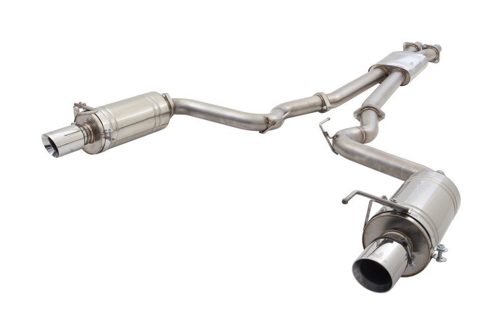 Sistema di scarico cat-back XFORCE 3 silenziatori tondi acciaio inox 3