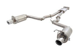 Sistema di scarico cat-back XFORCE 3 silenziatori tondi acciaio inox 3