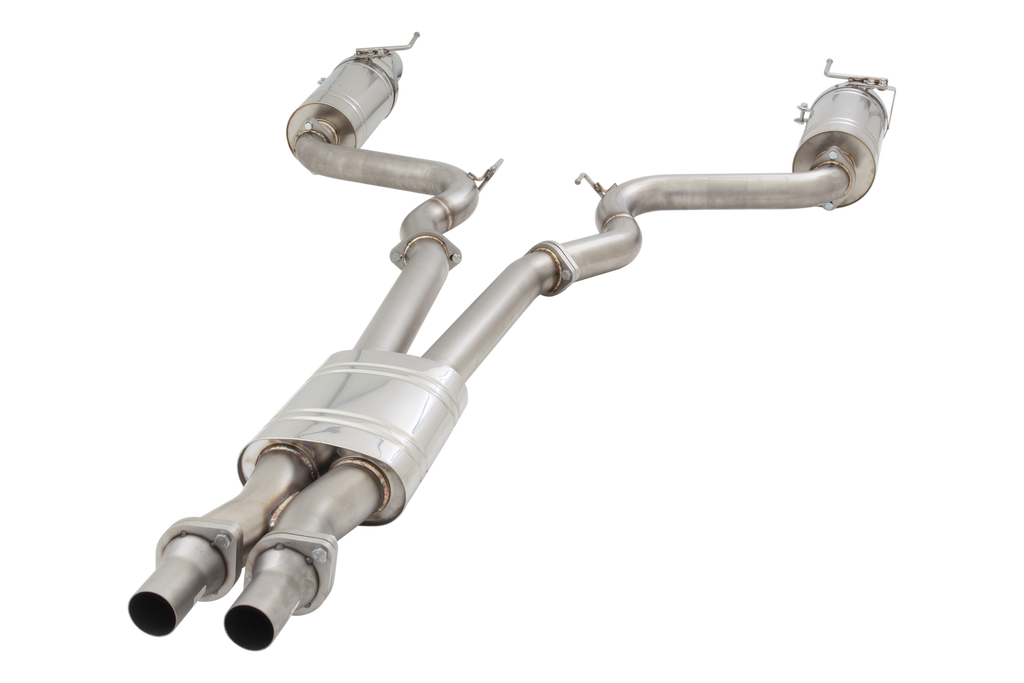Sistema di scarico cat-back XFORCE 3 silenziatori tondi acciaio inox 3