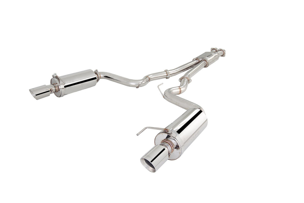 Sistema di scarico cat-back XFORCE 3 silenziatori ovali acciaio inox 3