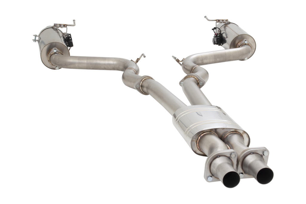 Sistema di scarico cat-back Varex XFORCE 3 silenziatori tondi acciaio 