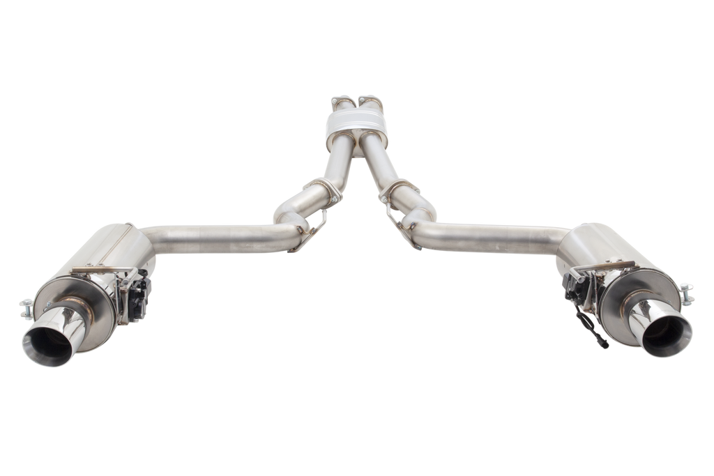 Sistema di scarico cat-back Varex XFORCE 3 silenziatori tondi acciaio 