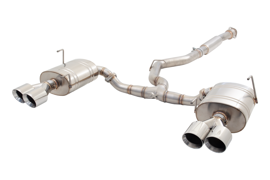 Sistema di scarico cat-back XFORCE 3 silenziatori ovali versione stree