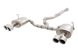 Sistema di scarico cat-back XFORCE 3 silenziatori ovali versione stree