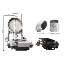 Valvola di scarico elettronica con interruttore diam.63mm