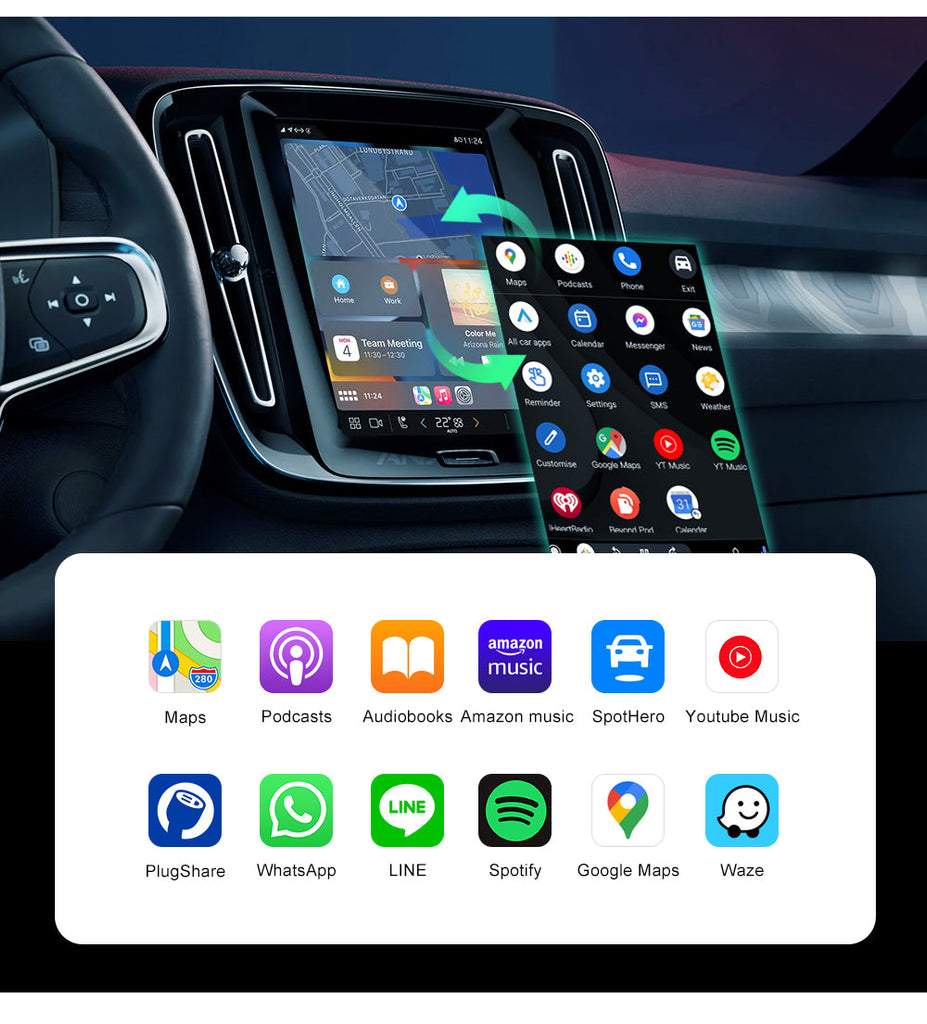 Modulo CarPlay Volvo display verticale 9 pollici 3
