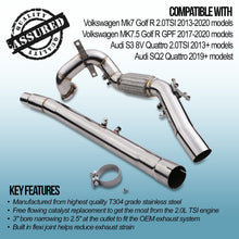 Downpipe Decat 3" Audi S3 Quattro 8V 2.0 TSI 13-20 - foto 2