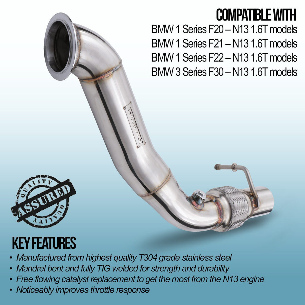 Downpipe Decat 2.5" BMW Serie 3 F30 F31 316i N13 12-18 - foto 3