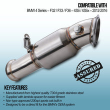 Downpipe con Catalizzatore Sportivo 200 Celle 3" BMW Serie 4 F32 F33 F36 435i 435ix 13-16 - foto 3
