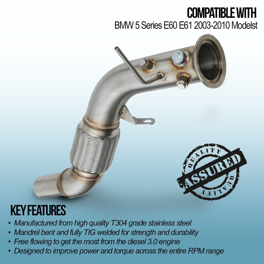 Downpipe Decat BMW 5 Series E60 / E61 M57N2 2003-2010 - foto 3