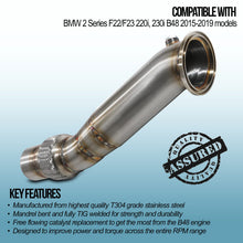 Downpipe Decat BMW 2 Series F22 220i 230i B48 15-18 - foto 2
