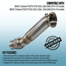Downpipe Decat BMW 3 Series F30 320i 330i B48 15-18 - foto 3