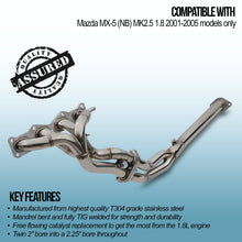 Collettore di Scarico e Downpipe Decat Mazda MX5 NB MK2.5 1.8 01-05 - foto 2
