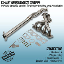 Collettore di Scarico e Downpipe Decat Mazda MX5 NB MK2.5 1.8 01-05 - foto 3