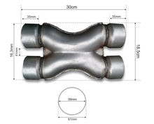 Carica l'immagine nel visualizzatore di Gallery, X-Pipe universale 57mm FMICEU