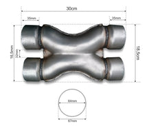 Carica l'immagine nel visualizzatore di Gallery, X-Pipe universale 63mm FMICEU