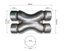 Carica l'immagine nel visualizzatore di Gallery, X-Pipe universale 76mm FMICEU