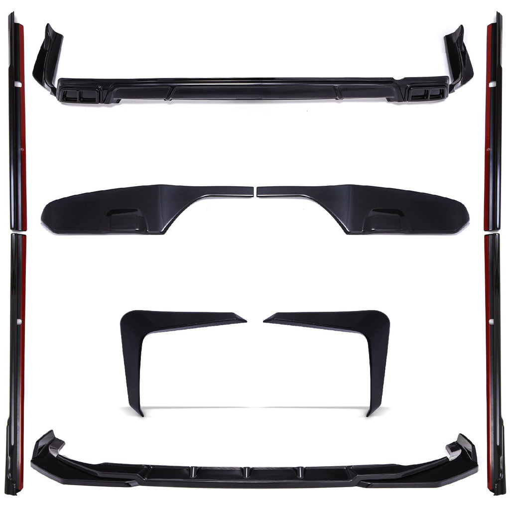Kit Aero Completo Nero Lucido Ford Transit Custom MK2 LWB Porte a Battenti dal 2023 - foto 2