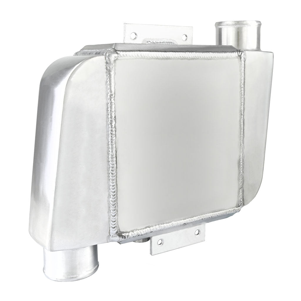 Intercooler ad acqua universale JRspec 250x230x120mm uscita asimmetrica - vista laterale
