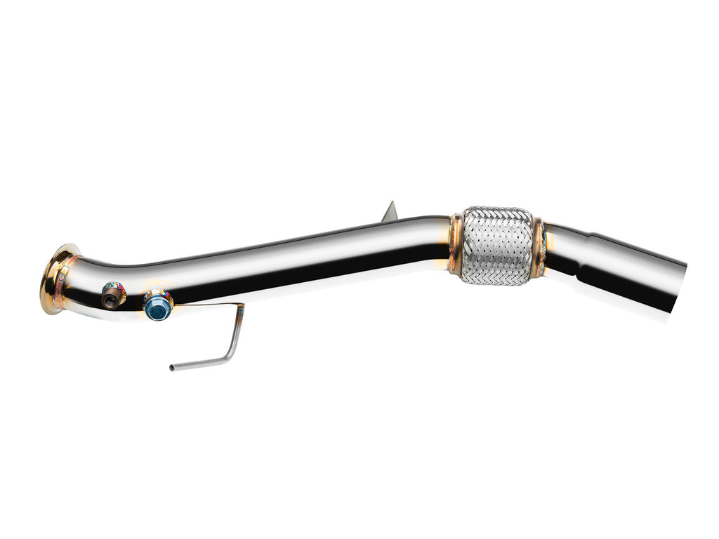 Dettaglio flangia e attacchi sensore del downpipe FMIC.Pro BMW 535d M57N