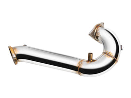 Dettaglio flangia e attacchi sensore del downpipe FMIC.Pro Audi V6 TDI