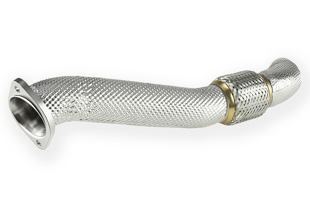 Dettaglio dello schermo termico del downpipe FMIC.Pro BMW E46 330d
