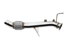Dettaglio del downpipe FMIC.Pro da 63,5 mm per BMW 2.0d M47N2