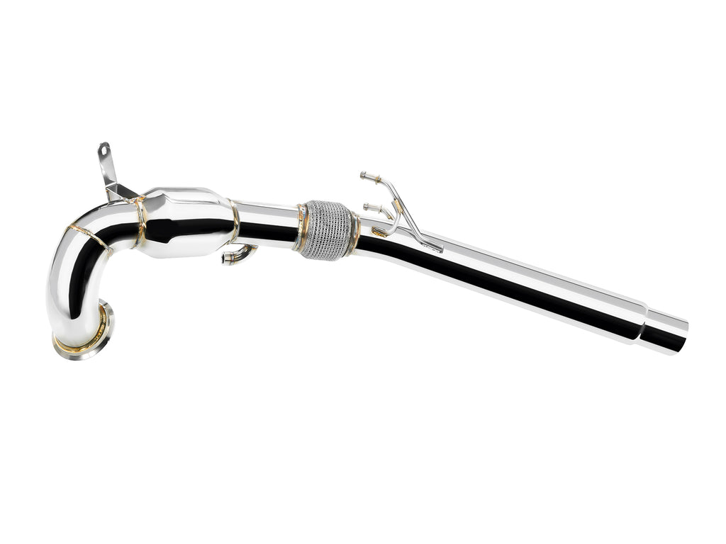 Dettaglio del silenziatore integrato nel downpipe FMIC.Pro