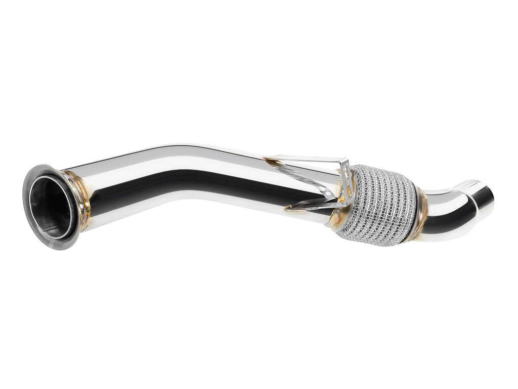 Dettaglio del downpipe decat FMIC.Pro da 63,5 mm per BMW 2.0d M47N2