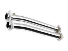 Carica l'immagine nel visualizzatore di Gallery, Dettaglio dei due condotti da 50 mm del downpipe FMIC.Pro BMW 535d