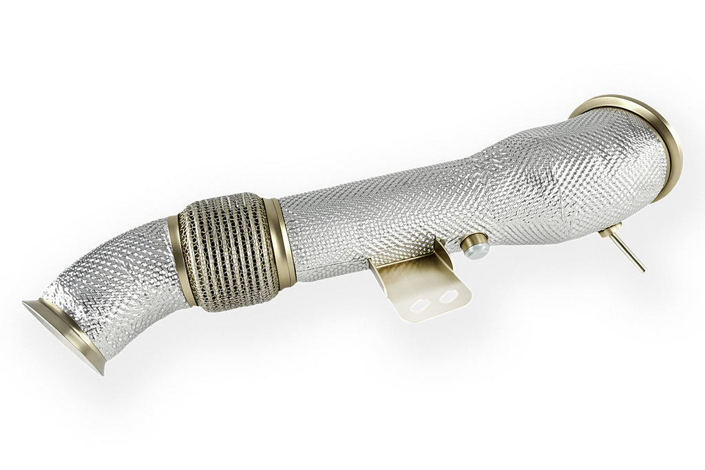 Downpipe FMIC.Pro con schermo termico dettaglio
