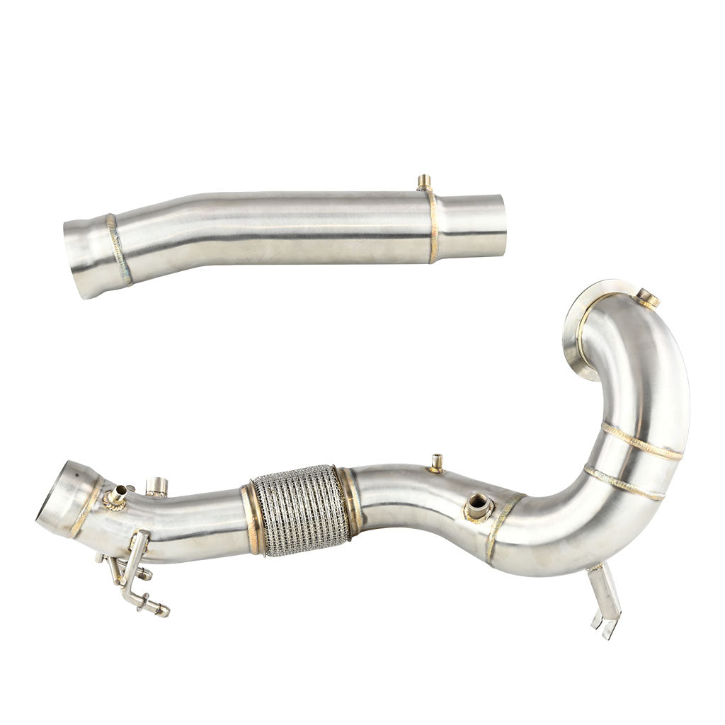 Dettaglio delle prese sensore del downpipe FMIC.Pro Cupra Formentor