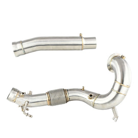 Dettaglio delle prese sensore del downpipe FMIC.Pro Cupra Formentor