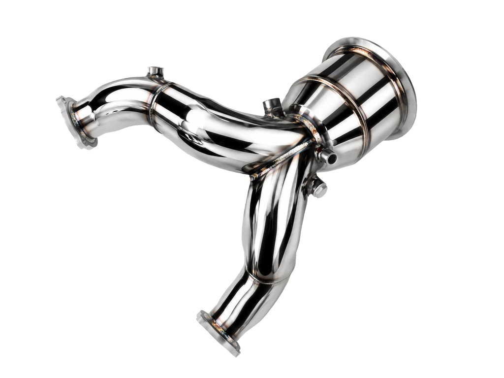 Dettaglio degli attacchi del downpipe FMIC.Pro Audi S5 B9 OPF