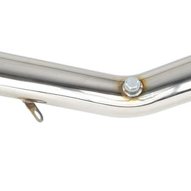 Dettaglio delle flange CNC del downpipe FMIC.Pro Subaru WRX STI 2.5T