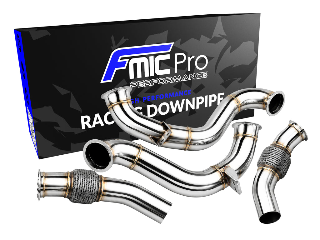 Downpipe FMIC.Pro C63 AMG W205 dettaglio flangia CNC