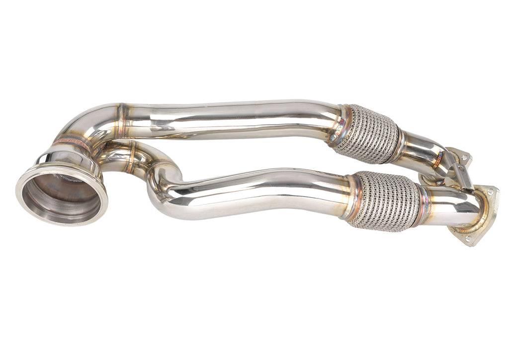 Dettaglio delle flange CNC del downpipe FMIC.Pro Audi RS3 8V