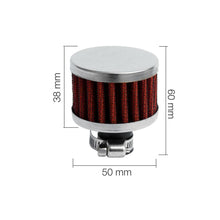 Load image into Gallery viewer, Mini filtro conico breather cotone rosso Chrome type 1