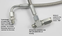 Linea mandata olio turbo in treccia inox FTWL per BMW M50 M52 M54 S54 - foto 2