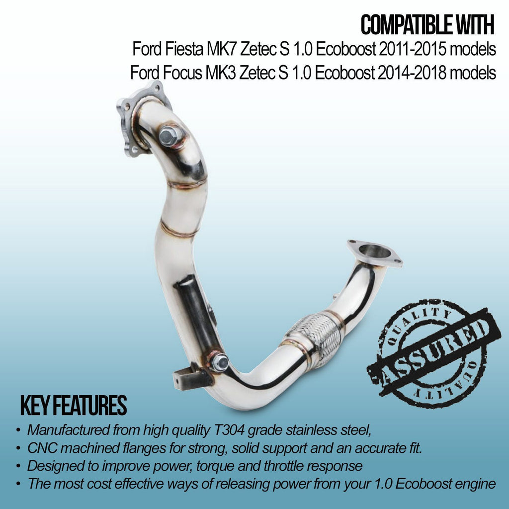 Downpipe Decat Ford Fiesta MK7 / Focus MK3 1.0 EcoBoost Zetec S 11-18 - foto 3