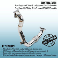 Downpipe Decat Ford Fiesta MK7 / Focus MK3 1.0 EcoBoost Zetec S 11-18 - foto 3