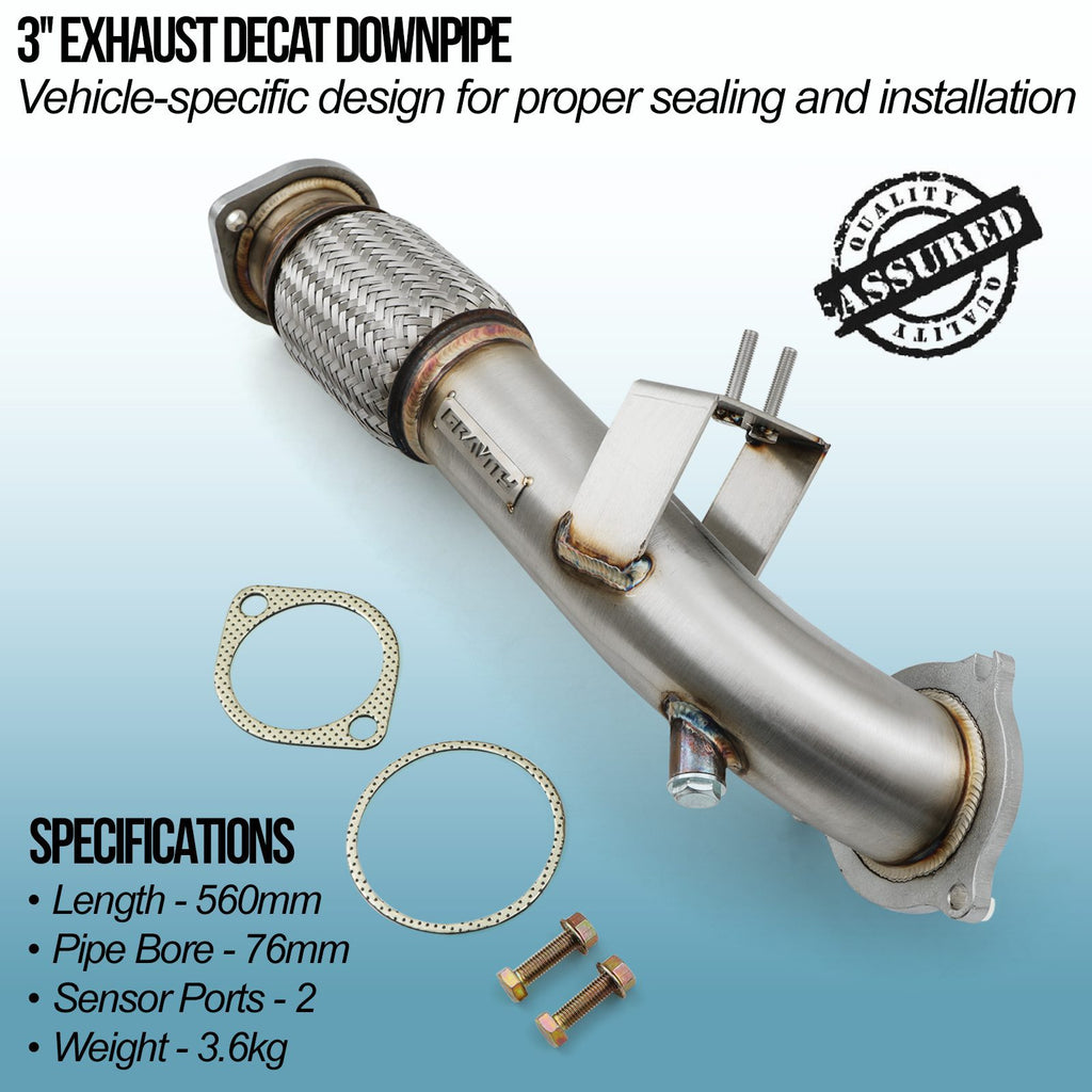 Downpipe Decat 3" Ford Fiesta MK7 ST180 1.6 Ecoboost 13-17